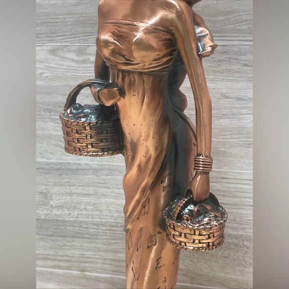 Copper Resin Tribal Women Carrying Baby Bond Between Mother & Child  READ - Picture 3 of 16